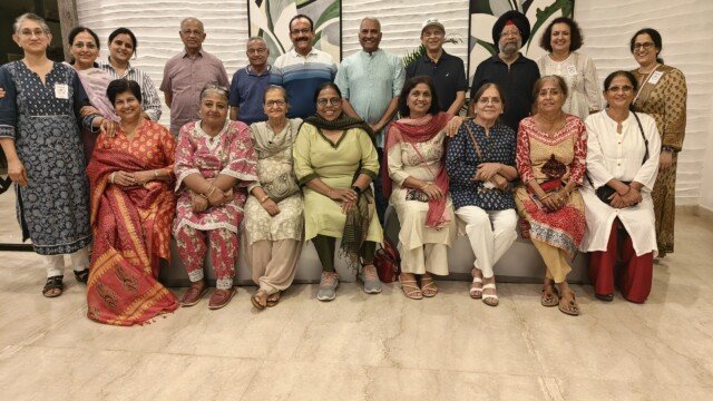 Movie show with senior citizens