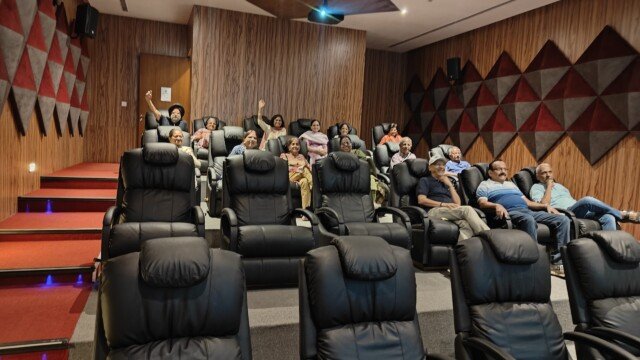 Movie show with senior citizens